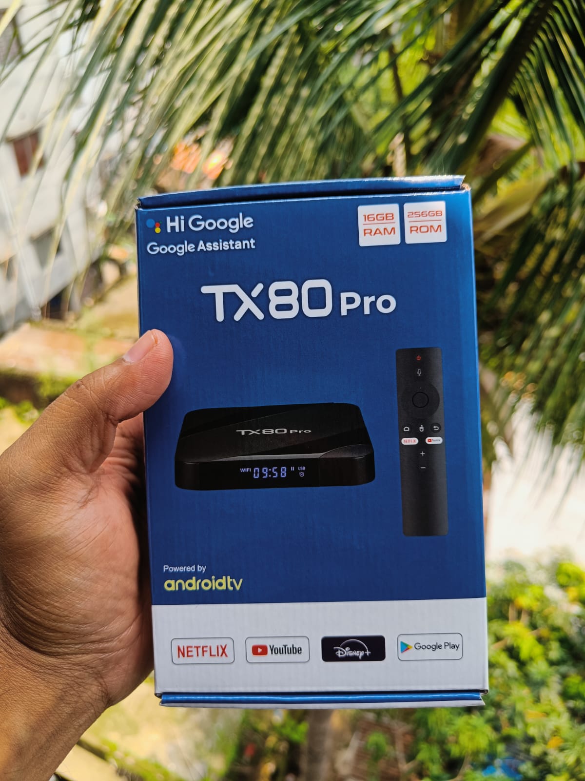 TX80 Pro 12K ULTRA HD Android Smart TV Box Voice Remote with Digital Display